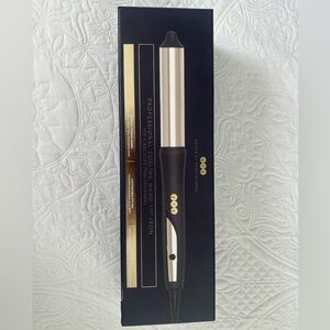 Professional Curling Wand Iron - Black and Silver